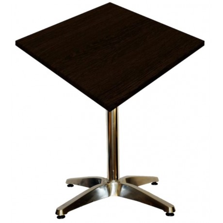 600mm Square Wenge Heat Proof Table Top on Standard Aluminium Base 600mm Square Wenge Heat Proof Table Top on Standard Aluminium Base